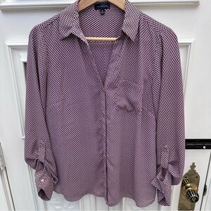 The Limited - The Ashton Shirt in Purple Geometric Print - Medium